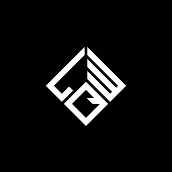 Σχεδιασμός Λογότυπου Γραμμάτων Lqw Μαύρο Φόντο Lqw Δημιουργική Αρχικά Γράμμα — Διανυσματικό Αρχείο