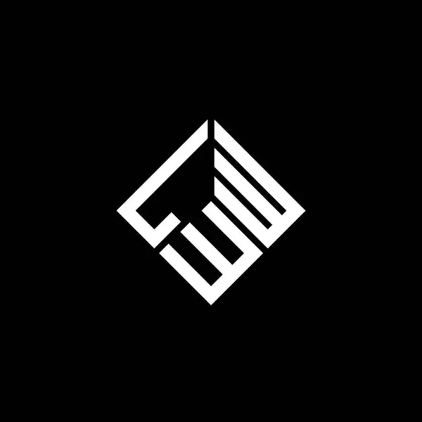 Lww Letter Logo Design Black Background Lww Creative Initials Letter — Stock Vector