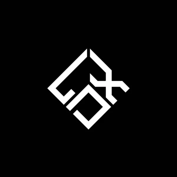 Ldx Lettre Logo Design Sur Fond Noir Ldx Initiales Créatives — Image vectorielle