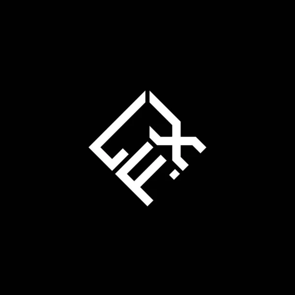 Lfx Дизайн Літер Чорному Тлі Lfx Творчі Ініціали Букви Концепція — стоковий вектор