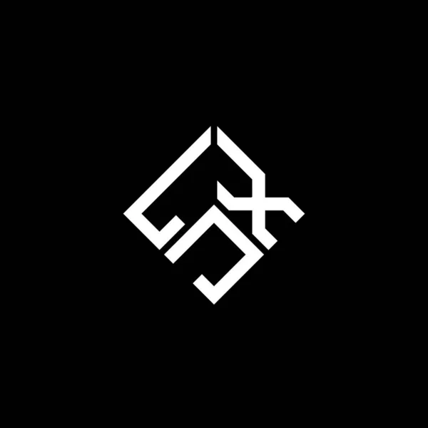 Ljx Logo Ontwerp Zwarte Achtergrond Ljx Creatieve Initialen Letter Logo — Stockvector