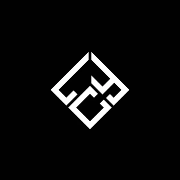 Дизайн Логотипа Lcy Чёрном Фоне Lcy Креативные Инициалы Буквенная Концепция — стоковый вектор