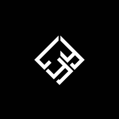 LYY harf logosu tasarımı siyah arka planda. LYY yaratıcı harflerin baş harfleri logo kavramı. LYY harf tasarımı.