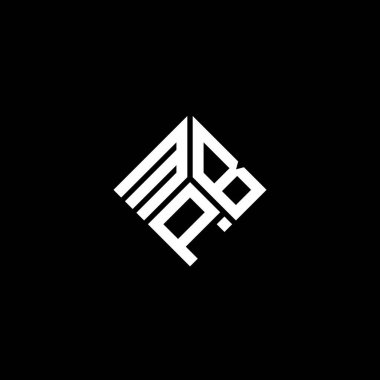 Siyah arkaplanda MPB harf logosu tasarımı. MPB yaratıcı harflerin baş harfleri logo kavramı. MPB harf tasarımı.