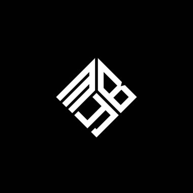 Siyah arka planda MYB harfi logo tasarımı. MYB yaratıcı harflerin baş harfleri logo kavramı. MYB harf tasarımı.