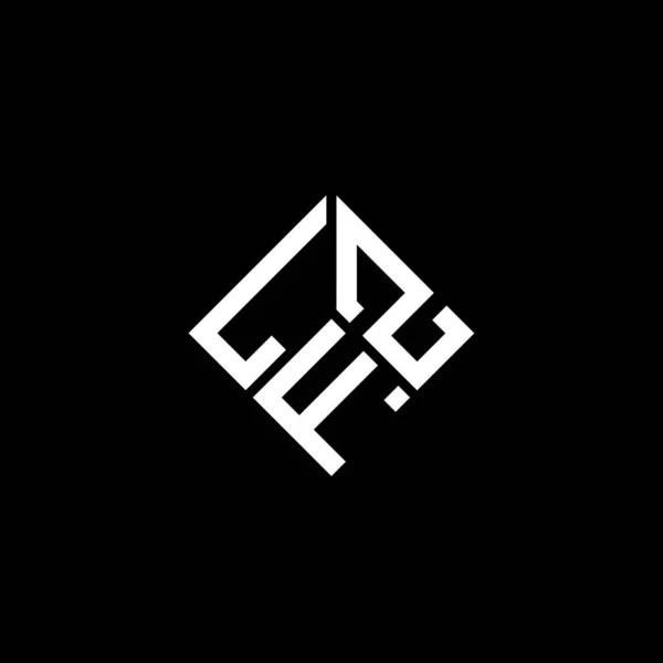 Lfz Carta Logotipo Design Fundo Preto Lfz Iniciais Criativas Conceito — Vetor de Stock