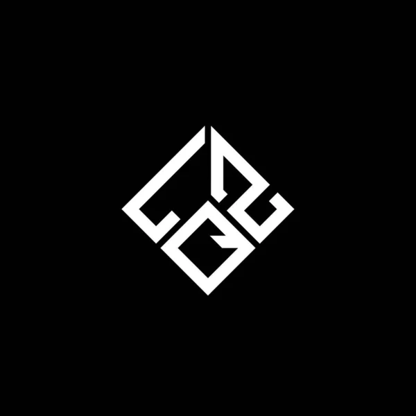 Diseño Del Logotipo Letra Lqz Sobre Fondo Negro Lqz Iniciales — Archivo Imágenes Vectoriales