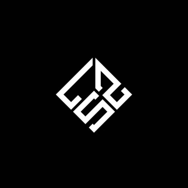 Σχεδιασμός Λογότυπου Lsz Γραμμάτων Μαύρο Φόντο Lsz Δημιουργική Αρχικά Γράμμα — Διανυσματικό Αρχείο