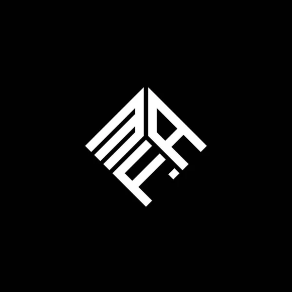 Mfa Letter Logo Design Black Background Mfa Creative Initials Letter — Stock Vector