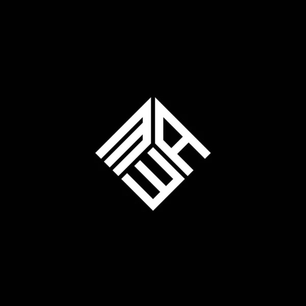 Logo Lettera Mwa Sfondo Nero Mwa Creativo Iniziali Lettera Logo — Vettoriale Stock