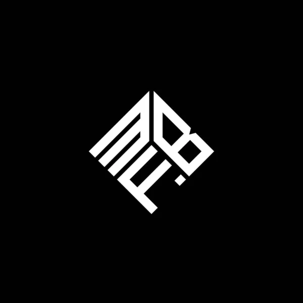 Projekt Logo Litery Mfb Czarnym Tle Kreatywne Inicjały Mfb Koncepcja — Wektor stockowy