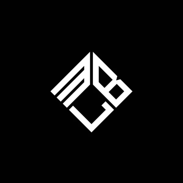 Diseño Del Logotipo Letra Mlb Sobre Fondo Negro Mlb Iniciales — Vector de stock