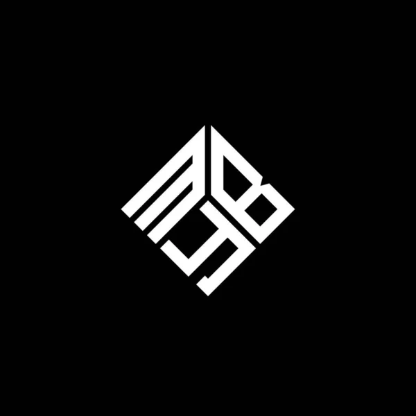 Myb Písmeno Logo Design Černém Pozadí Myb Kreativní Iniciály Koncept — Stockový vektor
