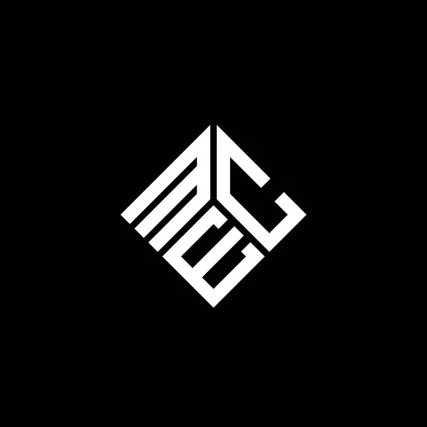 Mec Letter Logo Design Auf Schwarzem Hintergrund Mec Kreative Initialen — Stockvektor