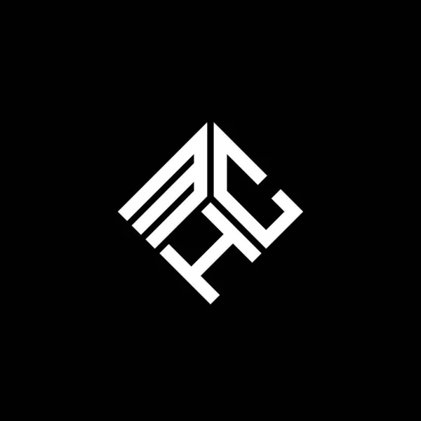 Mhc Lettre Logo Design Sur Fond Noir Mhc Initiales Créatives — Image vectorielle