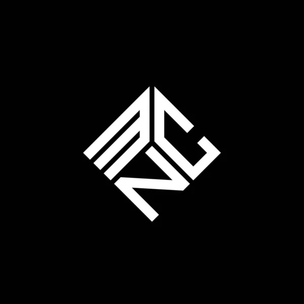 Projekt Logo Litery Mnc Czarnym Tle Mnc Twórcze Inicjały Koncepcja — Wektor stockowy