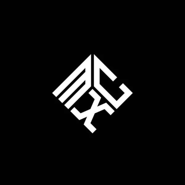 Mxc Lettre Logo Design Sur Fond Noir Mxc Initiales Créatives — Image vectorielle
