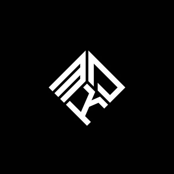 Mkd Schriftzug Logo Design Auf Schwarzem Hintergrund Mkd Kreative Initialen — Stockvektor