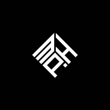 Siyah arkaplanda MPH harf logosu tasarımı. MPH yaratıcı harflerin baş harfleri logo kavramı. MPH harf tasarımı.