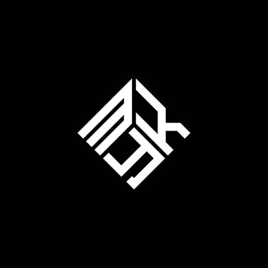 Siyah arka planda MYK harf logosu tasarımı. MYK yaratıcı harflerin baş harfleri logo kavramı. MYK harf tasarımı.