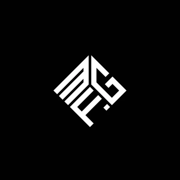 Logo Desain Huruf Mfg Pada Latar Belakang Hitam Inisial Kreatif - Stok Vektor