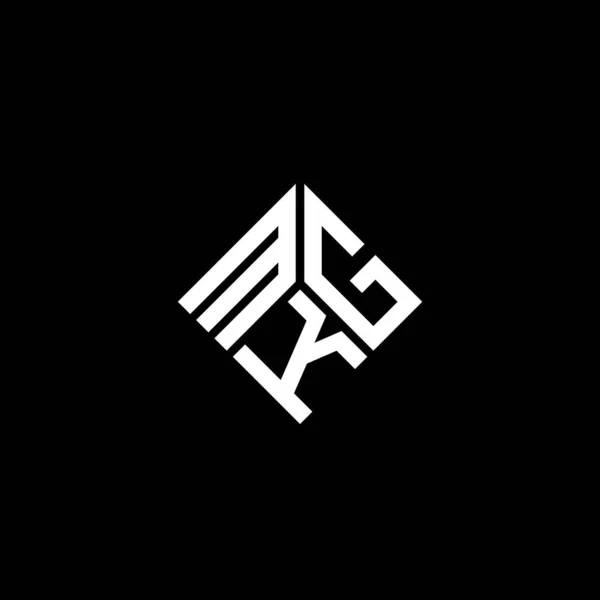 Mkg Logo Ontwerp Zwarte Achtergrond Mkg Creatieve Initialen Letter Logo — Stockvector