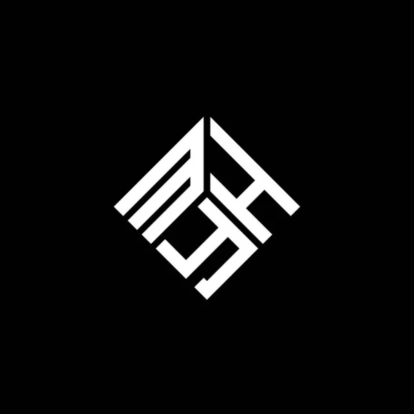Myh Bokstav Logotyp Design Svart Bakgrund Myh Kreativa Initialer Brev — Stock vektor