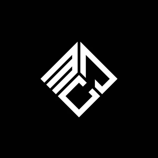 Mcj Buchstabe Logo Design Auf Schwarzem Hintergrund Mcj Kreative Initialen — Stockvektor