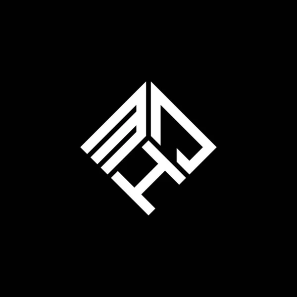 Mhj Letter Logo Ontwerp Zwarte Achtergrond Mhj Creatieve Initialen Letter — Stockvector