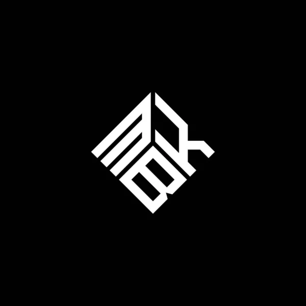 Mbk Lettre Logo Design Sur Fond Noir Mbk Initiales Créatives — Image vectorielle
