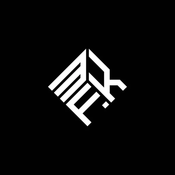 Siyah Arka Planda Mfk Harf Logosu Tasarımı Mfk Yaratıcı Harflerin — Stok Vektör