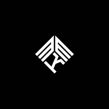 Siyah arkaplanda MKM harf logosu tasarımı. MKM yaratıcı harf logosu konsepti. MKM harf tasarımı.