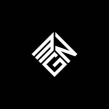 Siyah arka planda MGN harf logosu tasarımı. MGN yaratıcı harflerin baş harfleri logo kavramı. MGN harf tasarımı.