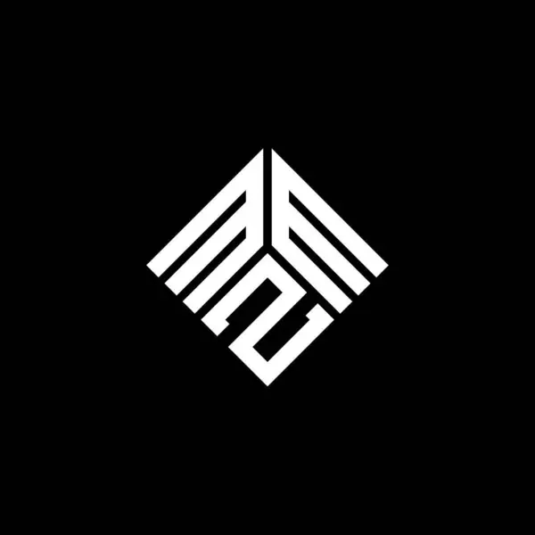 Logo Lettera Mzm Sfondo Nero Mzm Creativo Iniziali Lettera Logo — Vettoriale Stock