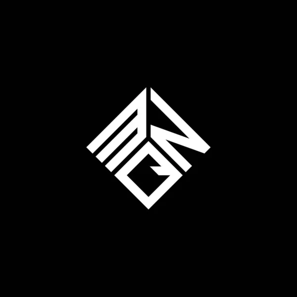 Σχεδιασμός Λογότυπου Γραμμάτων Mqn Μαύρο Φόντο Δημιουργικά Αρχικά Του Mqn — Διανυσματικό Αρχείο