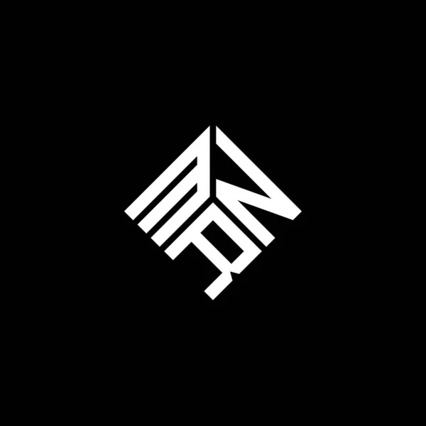 Σχεδιασμός Λογότυπου Γράμματα Mrn Μαύρο Φόντο Δημιουργικά Αρχικά Mrn Έννοια — Διανυσματικό Αρχείο
