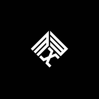 Siyah arkaplanda MXW harf logosu tasarımı. MXW yaratıcı harflerin baş harfleri logo kavramı. MXW harf tasarımı.