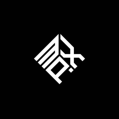 Siyah arkaplanda MPX harfli logo tasarımı. MPX yaratıcı harflerin baş harfleri logo kavramı. MPX harf tasarımı.