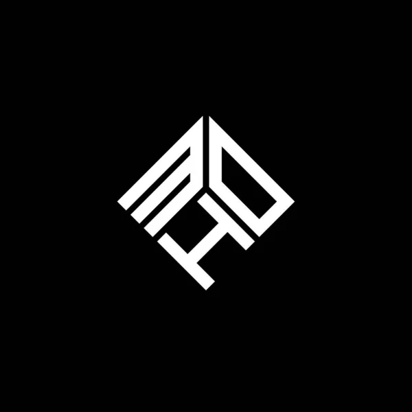 Projekt Logo Litery Mho Czarnym Tle Mho Twórcze Inicjały Koncepcja — Wektor stockowy