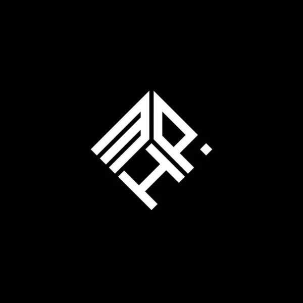 Diseño Del Logotipo Letra Mhp Sobre Fondo Negro Mhp Iniciales — Archivo Imágenes Vectoriales