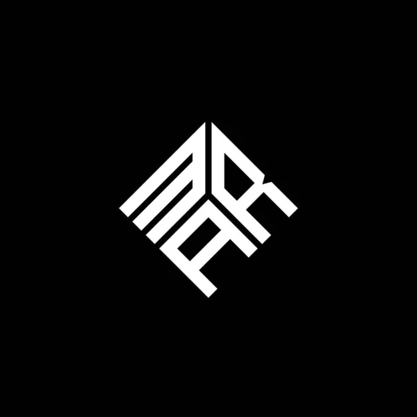 Дизайн Логотипу Літери Mar Чорному Тлі Mar Креативні Ініціали Концепції — стоковий вектор