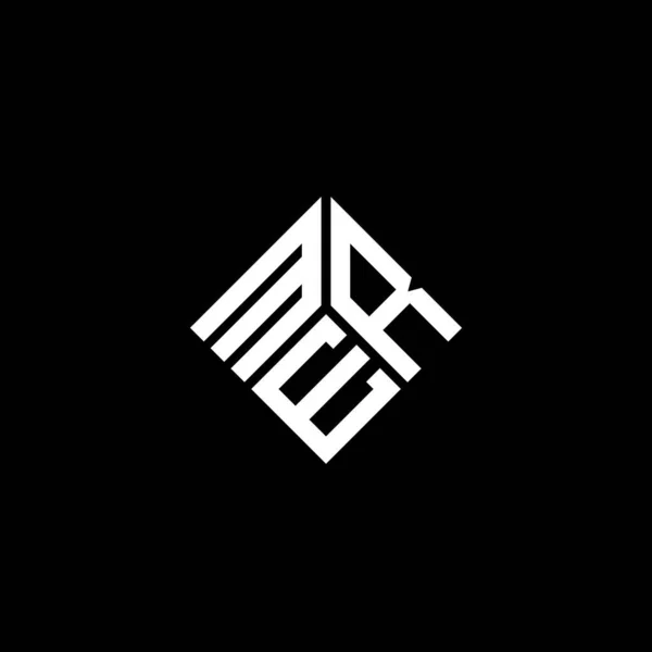 Mer Letter Logo Design Auf Schwarzem Hintergrund Mer Kreative Initialen — Stockvektor