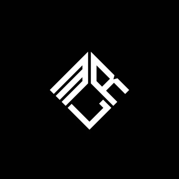 Diseño Del Logotipo Letra Mlr Sobre Fondo Negro Mlr Iniciales — Vector de stock