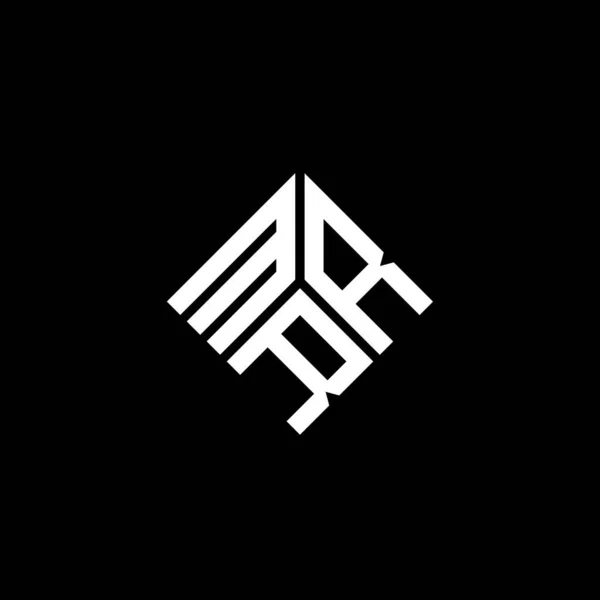 Mrr Schriftzug Logo Design Auf Schwarzem Hintergrund Mrr Kreative Initialen — Stockvektor