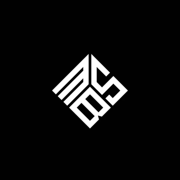 Diseño Del Logotipo Letra Mbs Sobre Fondo Negro Mbs Iniciales — Vector de stock