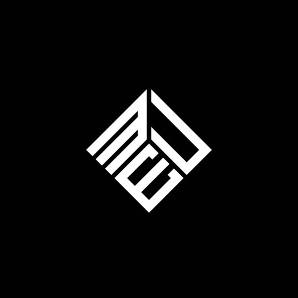 Meu Letter Logo Ontwerp Zwarte Achtergrond Meu Creatieve Initialen Letter — Stockvector