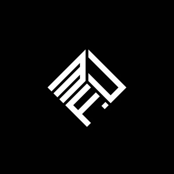Mfu Brev Logotyp Design Svart Bakgrund Mfu Kreativa Initialer Brev — Stock vektor