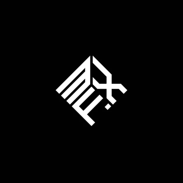 Σχεδιασμός Λογότυπου Γραμμάτων Mfx Μαύρο Φόντο Mfx Δημιουργική Αρχικά Γράμμα — Διανυσματικό Αρχείο