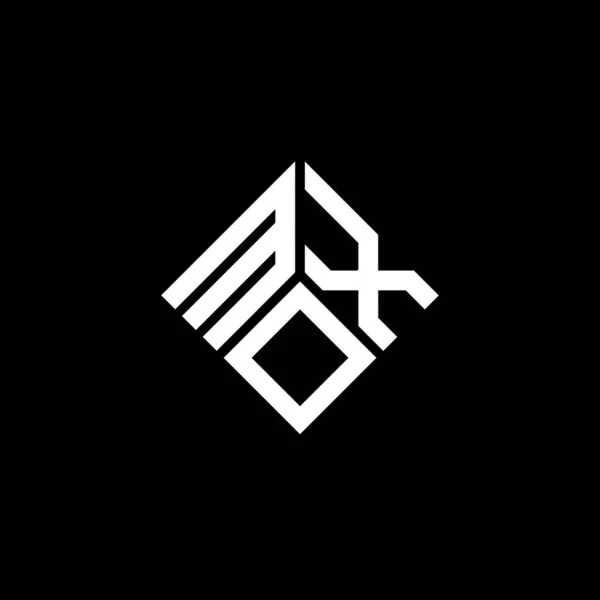 Σχεδιασμός Λογότυπου Γράμματα Mox Μαύρο Φόντο Δημιουργικά Αρχικά Mox Έννοια — Διανυσματικό Αρχείο