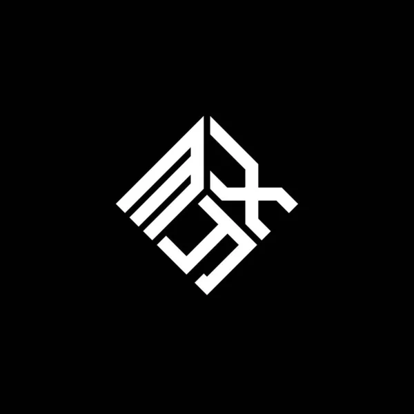 Diseño Del Logotipo Letra Myx Sobre Fondo Negro Myx Iniciales — Vector de stock